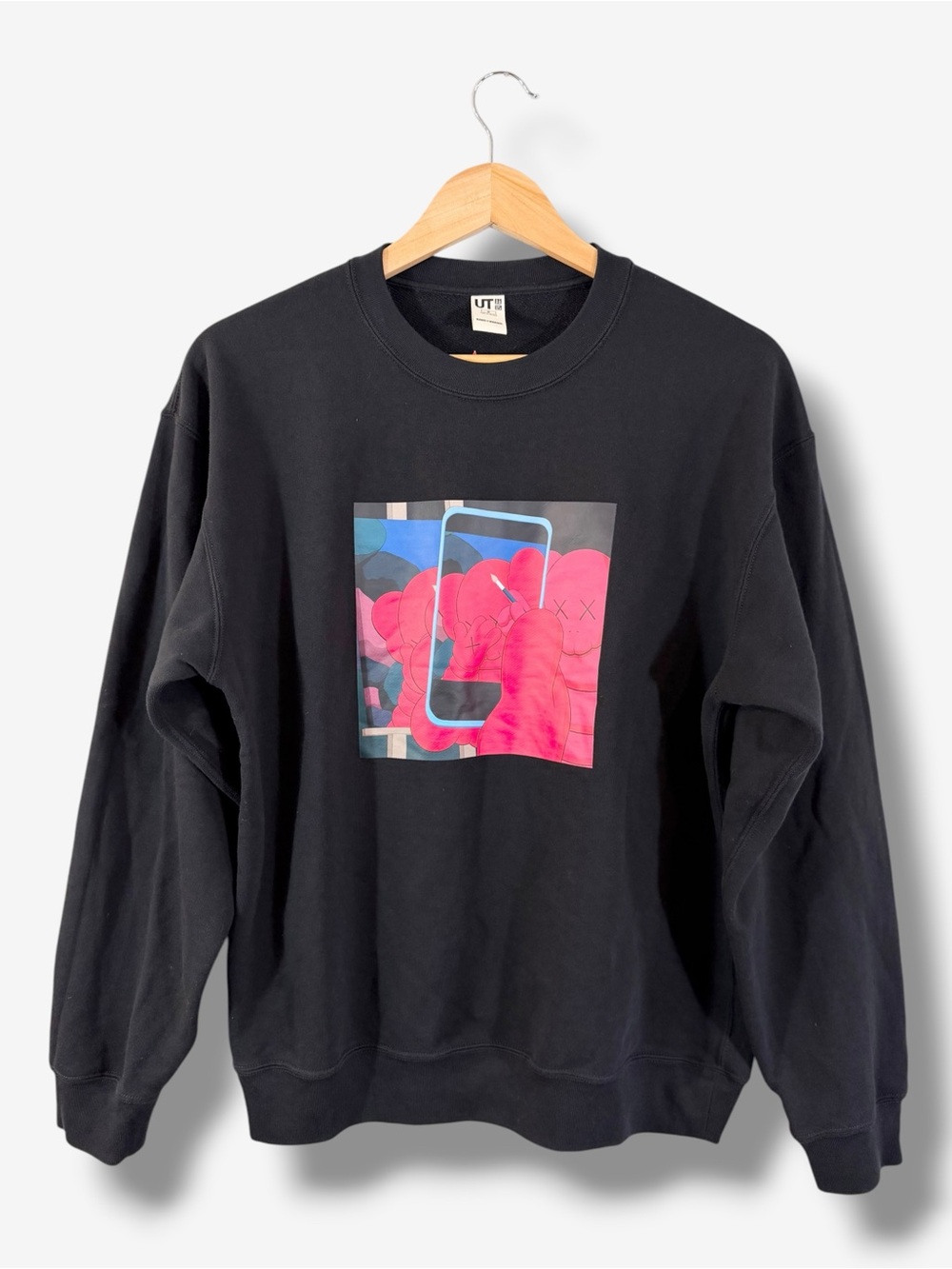 Uniqlo Andy Warhol KAWS Black Sweatshirt Size M Streetwear Art Casual Unisex